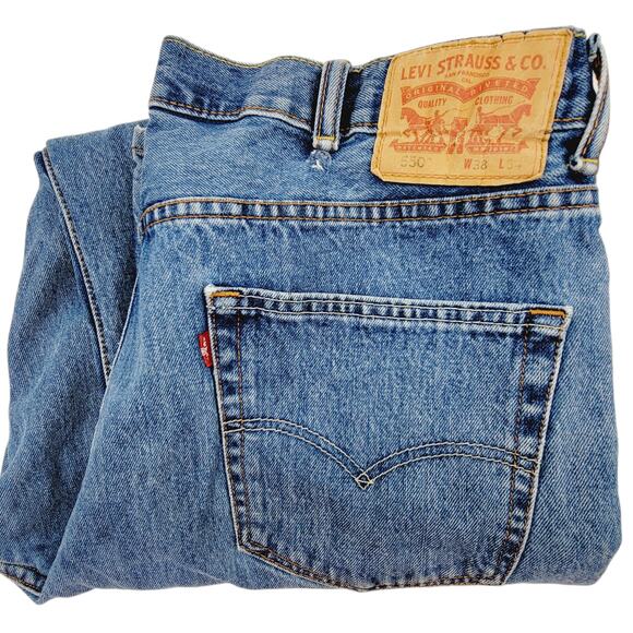 Levi's Other - LEVI'S 550 Jeans Size W38 L34 Straight Leg 100% Cotton Roomy Fit Zip Fly